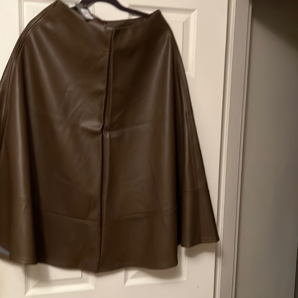 Brown flare skirt